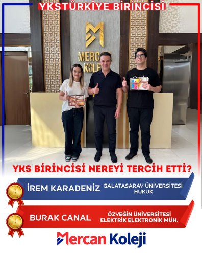 YKS BİRİNCİSİ NEREYİ TERCİH ETTİ?Mercan Koleji Malatya Fen ve Anadolu Lisesi